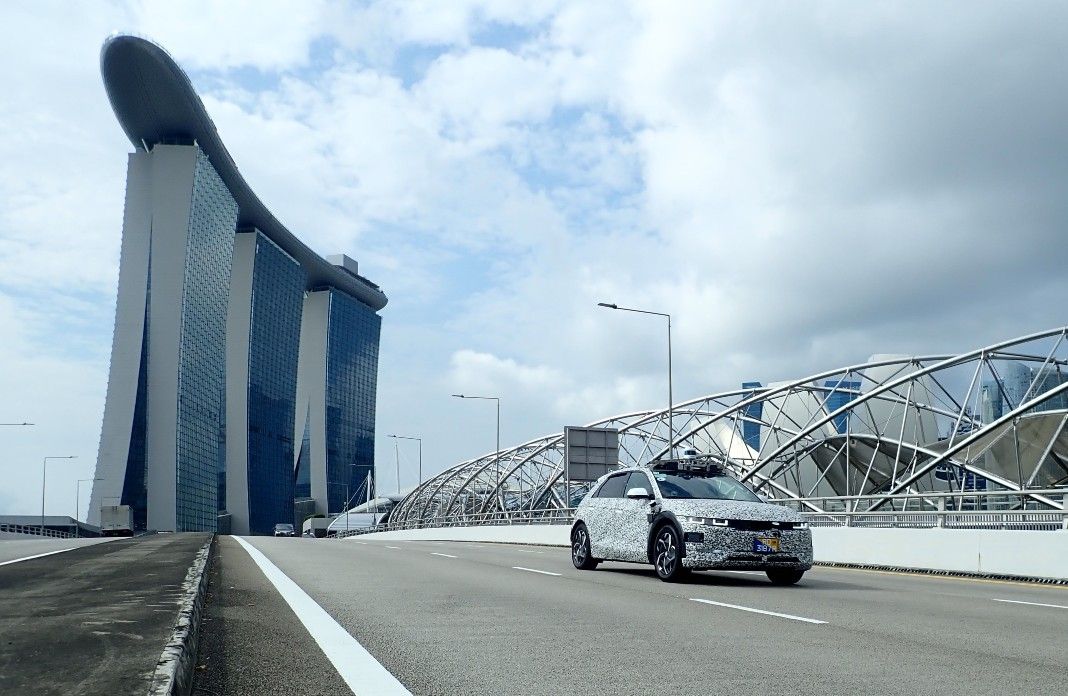 Autonomous vehicle driving in Singapore
